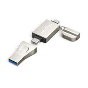 HooToo 3-in-1 256GB USB 3.1 Flash Drive for $15