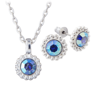 Prime and Pure Swarovski Crystal Earring and Pendant Set for $15