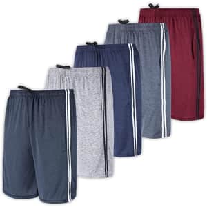 Real Essentials Men's Shorts w/ Pocket 5-Pack for $29