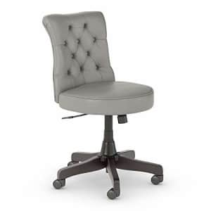 Bush Furniture Bush Business Furniture Arden Lane Mid Back Tufted Office Chair, Light Gray Leather for $202 Bush Furniture Bush Business Furniture Arden Lane Mid Back Tufted Office Chair, Light Gray Leather for $202