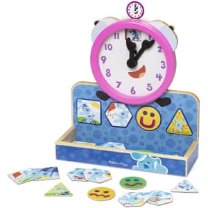Melissa & Doug Blue's Clues & You! Wooden Tickety Tock Magnetic Clock for $13