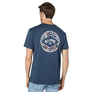 Billabong Men's Short Sleeve Logo Graphic Tee T-Shirt, Rotor Arch Navy, Medium for $21