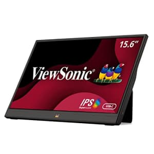ViewSonic VA1655 15.6 Inch 1080p Portable IPS Monitor with Mobile Ergonomics, USB-C and Mini HDMI for $180