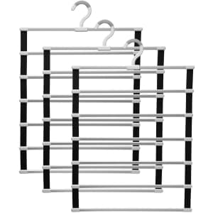 IMHO 6-Tier Space Saving Pants Hanger 3-Pack for $10 IMHO 6-Tier Space Saving Pants Hanger 3-Pack for $10