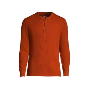 Lands' End Men's Comfort-First Thermal Waffle Henley for $11