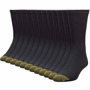 Gold Toe Men's 656s Cotton Crew Athletic Socks, Multipairs, Black (12-Pairs), X-Large for $37 Gold Toe Men's 656s Cotton Crew Athletic Socks, Multipairs, Black (12-Pairs), X-Large for $37