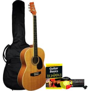 Kona Learn to Play Acoustic Guitar Starter Pack For Dummies for $65
