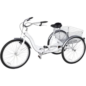 Schwinn Meridian Adult Tricycle, Three Wheel Cruiser Bike, 26-Inch Wheels, Low Step-Through for $367 Schwinn Meridian Adult Tricycle, Three Wheel Cruiser Bike, 26-Inch Wheels, Low Step-Through for $367