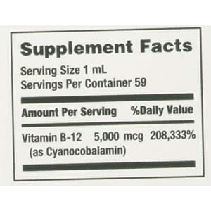 Nature's Bounty B-12 5000 mcg Sublingual Liquid Energy Health 2 oz (Pack of 2) for $12 Nature's Bounty B-12 5000 mcg Sublingual Liquid Energy Health 2 oz (Pack of 2) for $12