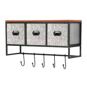 StyleWell 22" 3-Drawer Galvanized Metal Wall Organizer for $60