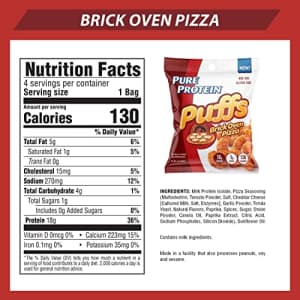 Pure Protein Puffs, Brick Oven Pizza, High Protein Snack, 18G Protein, 1.05oz, 12 Count for $21