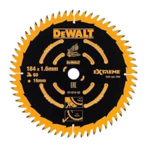 Dewalt DT1670-QZ 7.2"/16mm 60T Construction Circular Saw Blade for $42