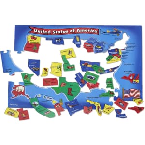 Melissa & Doug 2x3-ft. USA Map Floor Puzzle for $8 Melissa & Doug 2x3-ft. USA Map Floor Puzzle for $8