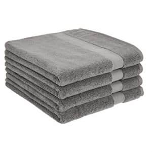 Amazon Basics Dual Performance Bath Towel - 4-Pack, Warm Stone for $35 Amazon Basics Dual Performance Bath Towel - 4-Pack, Warm Stone for $35