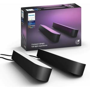 Philips Hue Play White & Color Ambiance Smart LED Light Bar Base Unit 2-Pack for $139