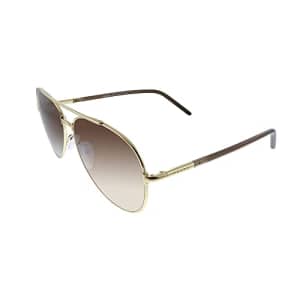 Prada PR 66XS ZVN6S1 Gold Metal Round Sunglasses Brown Gradient Lens for $96