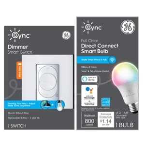 GE Cync Smart Home Starter Kit w/ Bulb & Dimmer Switch for $26