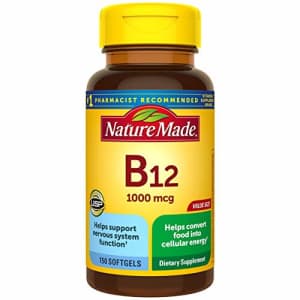Nature Made Vitamin B12 1000 mcg Softgels, 150 Count Value Size (Packaging May Vary) for $29 Nature Made Vitamin B12 1000 mcg Softgels, 150 Count Value Size (Packaging May Vary) for $29