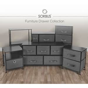 Sorbus Nightstand 2-Drawer Shelf Storage - Bedside Furniture & Accent End Table Chest for Home, for $54 Sorbus Nightstand 2-Drawer Shelf Storage - Bedside Furniture & Accent End Table Chest for Home, for $54