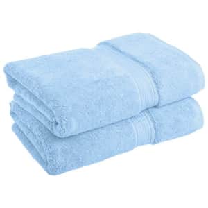 SUPERIOR Solid Egyptian Cotton 2-Piece Bath Towel Set for $59