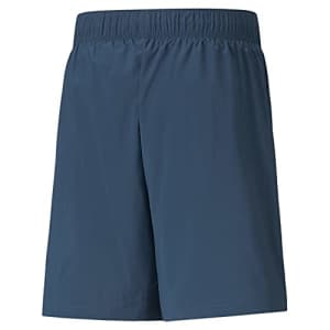 PUMA Men's Run Favorite 7" Woven 2in1 Shorts, Intense Blue/Mineral Yellow, L for $20
