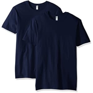 Fruit of the Loom Men's Crew T-Shirt (2 Pack), J Navy, X-Large for $6