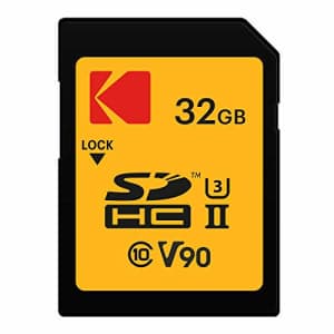 Kodak 32GB UHS-II U3 V90 Ultra Pro SDHC Memory Card - Up to 300MB/s Read Speed and 270MB/s Write for $63