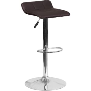 Flash Furniture Adjustable-Height Quilted Wave Vinyl Bar Stool for $65