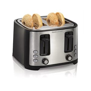 Hamilton Beach 4 Slice Extra Wide Slot Toaster with Defrost and Bagel Functions, Shade Selector, for $90