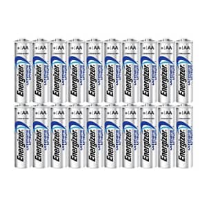 Energizer Ultimate Lithium AA Size Batteries - 20 Pack for $62 Energizer Ultimate Lithium AA Size Batteries - 20 Pack for $62