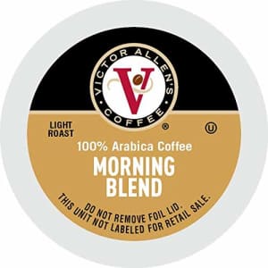 Victor Allen's Victor Allen 's Coffee K Cups Single Serve Light Roast Coffee, Keurig 2 Brewer Compatible, Morning for $27