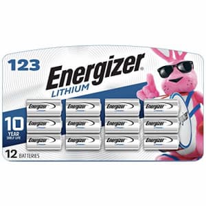 Energizer 123 Lithium Batteries, 3V CR123A Lithium Photo Batteries (12 Battery Count) for $37 Energizer 123 Lithium Batteries, 3V CR123A Lithium Photo Batteries (12 Battery Count) for $37