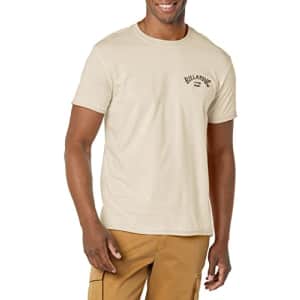 Billabong Men's Classic Short Sleeve Premium Logo Graphic Tee T-Shirt, Off White Arch Fill, Small for $20