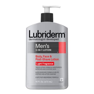 Lubriderm Men's 16-oz. 3-in-1 Lotion for $3.77 via Sub & Save Lubriderm Men's 16-oz. 3-in-1 Lotion for $3.77 via Sub & Save