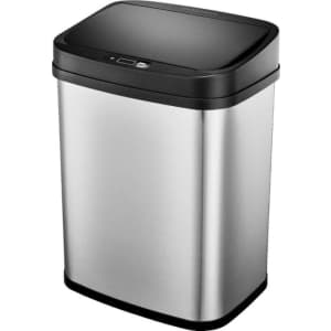 Insignia 3-Gallon Stainless Steel Automatic Trash Can for $20