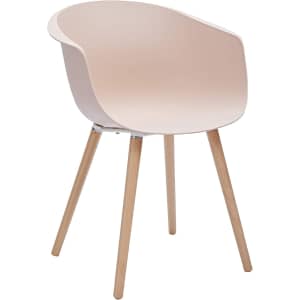 Rivet Alva Modern Curved-Back Plastic Dining Chair for $68
