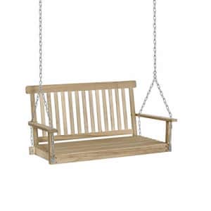 Outsunny 2 Seater Outdoor Porch Swing Chair Seat with Slat Design, Hanging Chains Wooden Hammock for $120 Outsunny 2 Seater Outdoor Porch Swing Chair Seat with Slat Design, Hanging Chains Wooden Hammock for $120