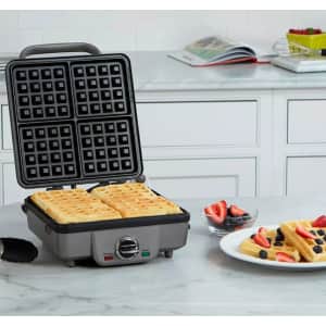 Cuisinart Stainless Steel Belgian Waffle Maker w/ Pancake Plates for $91 Cuisinart Stainless Steel Belgian Waffle Maker w/ Pancake Plates for $91