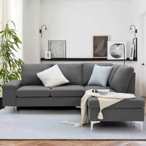 Convertible 3-Seat Sectional Sofa with Storage Space for $780