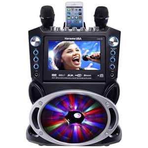 Karaoke USA GF842 DVD/CDG/MP3G Karaoke Machine with 7" TFT Color Screen, Record, Bluetooth and LED for $218 Karaoke USA GF842 DVD/CDG/MP3G Karaoke Machine with 7" TFT Color Screen, Record, Bluetooth and LED for $218