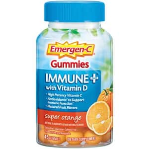 Emergen-C Immune+ Gummies, Vitamin D plus 750 mg Vitamin C (45 Count, Super Orange Flavor) Immune for $10