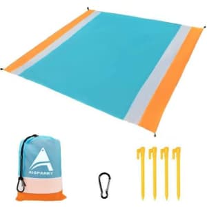 Aisparky 78" x 81" Beach Blanket for $9 Aisparky 78" x 81" Beach Blanket for $9