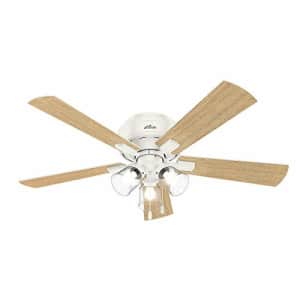Hunter Fan Hunter Crestfield Indoor Low Profile Ceiling Fan with LED Light and Pull Chain Control, 52", Fresh for $170