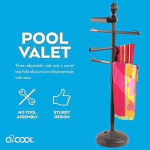 O2COOL Pool & Spa Valet, Adjustable Pool & Patio Towel Holder, Towel Holder, Towel Bar, Poolside for $69