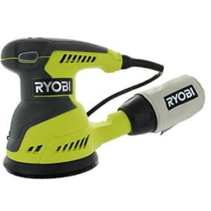 Ryobi RS290G 2.6 Amp 12,500 OPM Single Speed 5 Inch Hook and Loop Corded Random Orbit Sander w/ 3 for $74 Ryobi RS290G 2.6 Amp 12,500 OPM Single Speed 5 Inch Hook and Loop Corded Random Orbit Sander w/ 3 for $74