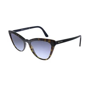 Prada Catwalk PR 01VS 2AU08I Tortoise Plastic Cat-Eye Sunglasses Purple Gradient Lens for $122