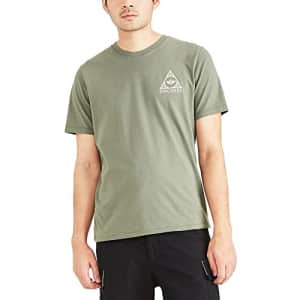 Dockers Men's Slim Fit Short Sleeve Graphic Tee Shirt, (New) Agave Green, Medium for $15