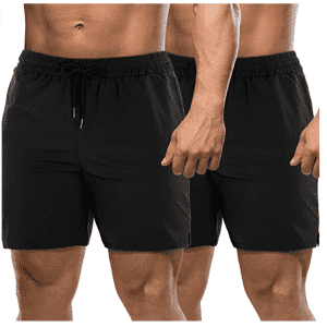 We1Fit Men's 7" Quick Dry Workout Shorts 2-Pack for $21