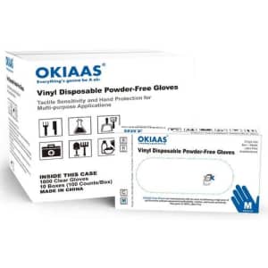 Okiaas 1,000-Count Vinyl Disposable Gloves for $27 Okiaas 1,000-Count Vinyl Disposable Gloves for $27