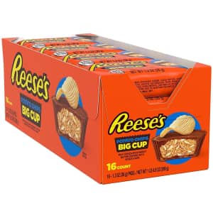 Reese's Big Cup Milk Chocolate & Peanut Butter w/ Potato Chips Cups 16-Count for $12